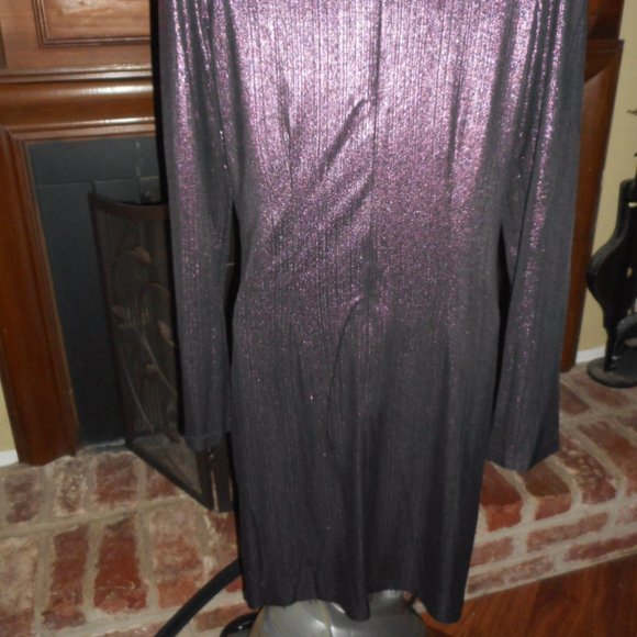 NWT Sam Edelman Purple metallic ruffle dress, 6 - Picture 11 of 14